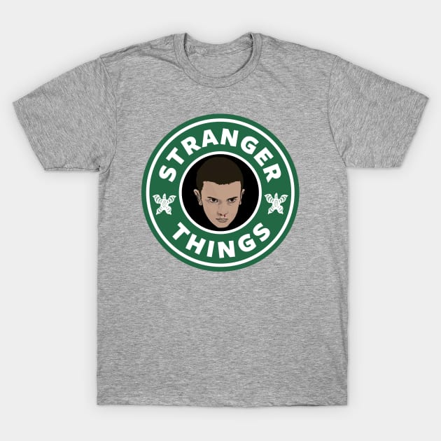 Stranger Things Eleven Coffee T-Shirt by Rebus28